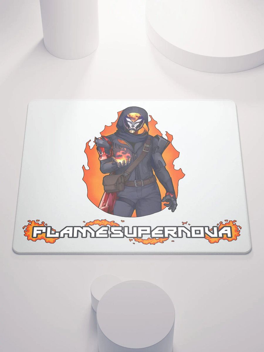 Flame Supernova Gaming Mousepad (White) product image (1)