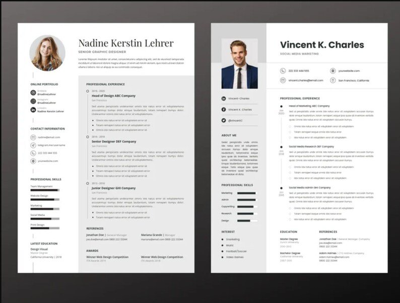 50 Resume Template Bundle product image (3)