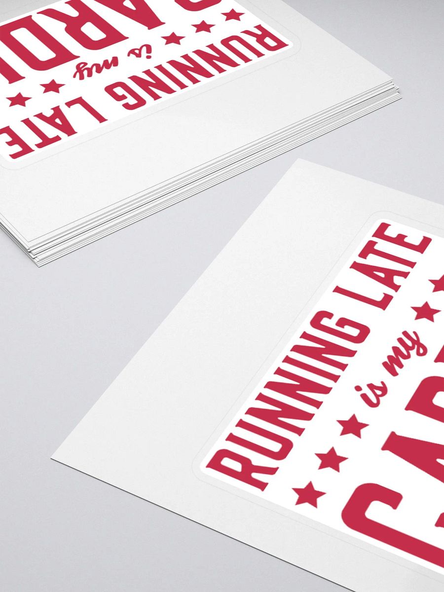 Running Late is My Cardio Funny Retro Student Sticker product image (10)