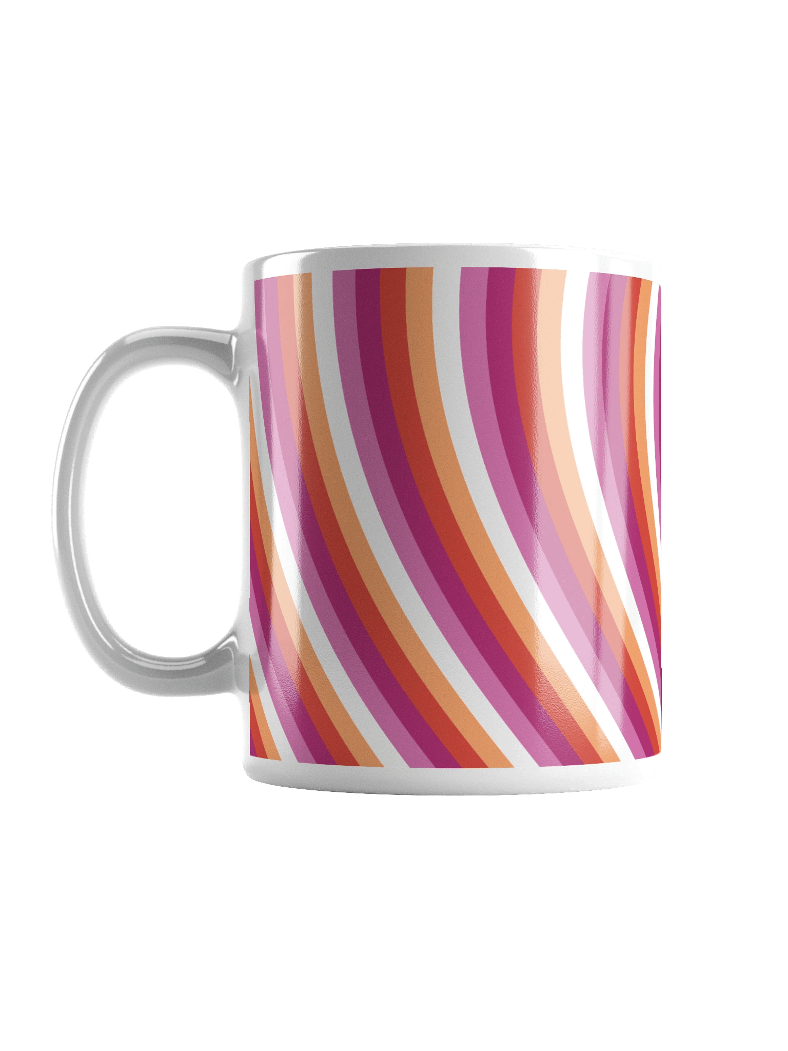Lesbian Pride Hearts Mug (Left-handed) product image (2)