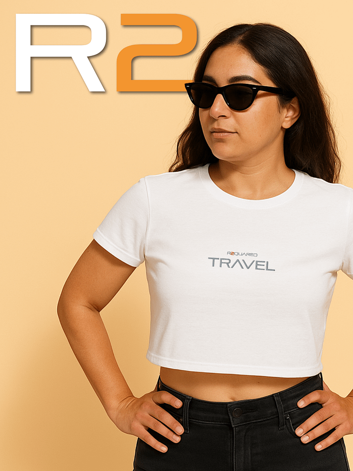 Premium Travel Crop Top - White product image (1)