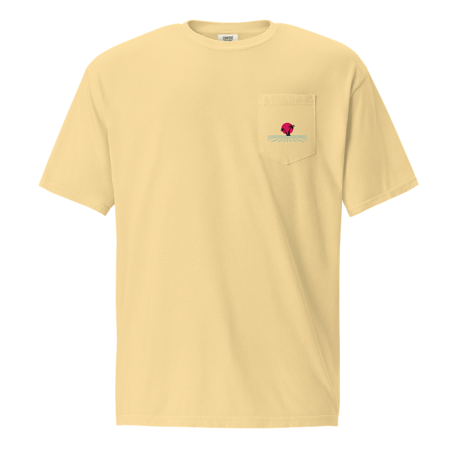 Retro Sunset Paradise Pocket Tee product image (1)