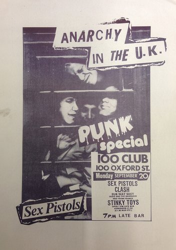 Anarchy in the UK at the 100 Club on Oxford street, cult #SexPistols flyer from the 70's...
slowly adding products at bacther...
