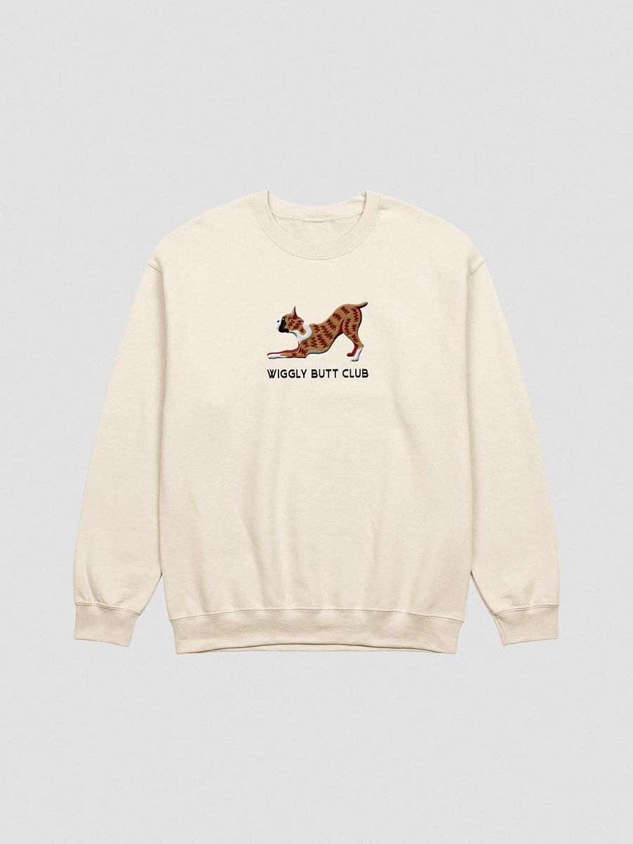 Wiggly Butt Club Sweatshirt (Embroidered) of a Boxer(Brindle) product image (4)