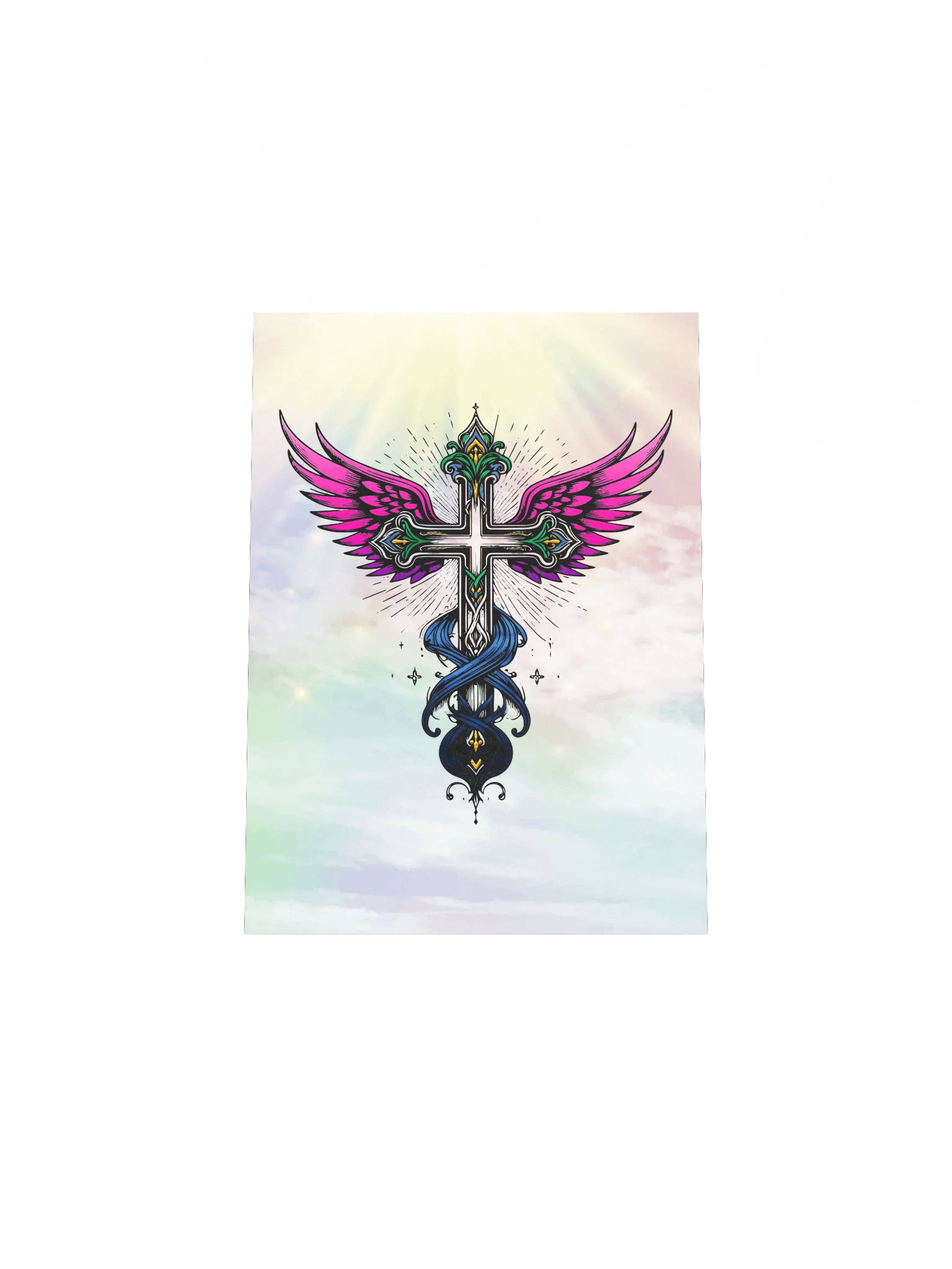 Bathe Your Space in Faith and Color! - "Rainbow Cross" Art Poster product image (23)