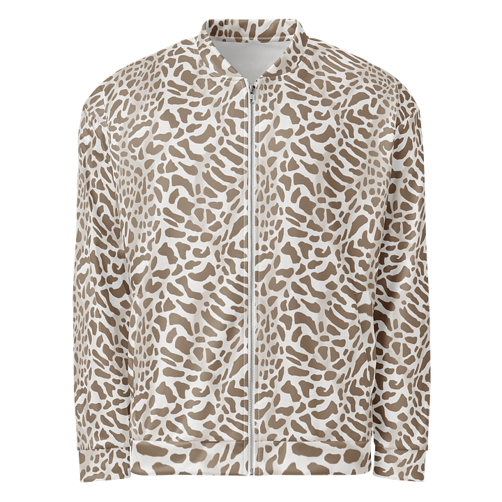 Cappuccino Giraffe Bomber Jacket product image (1)