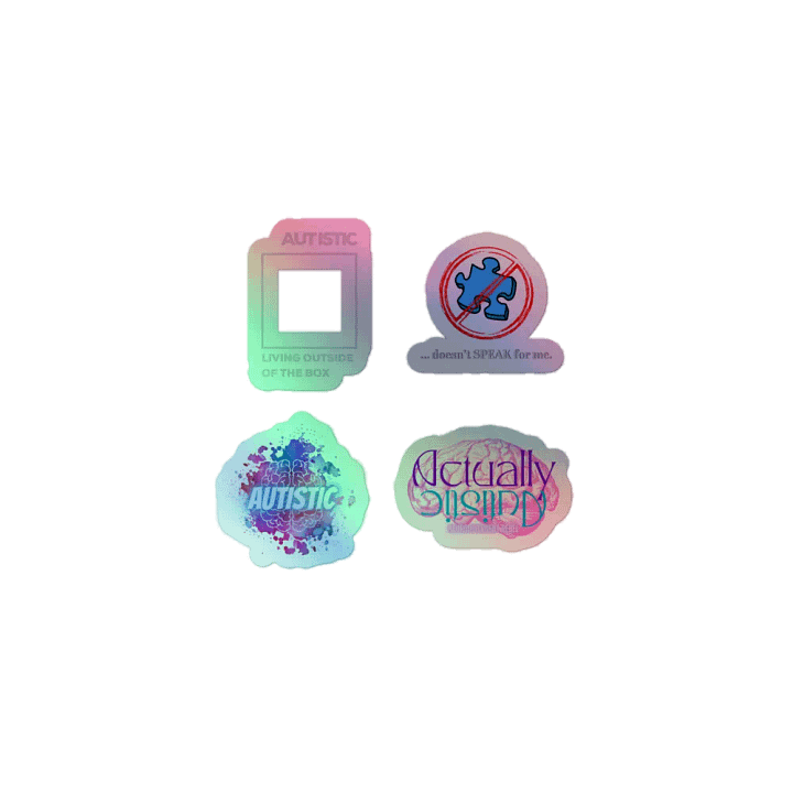 4 Pack - Autistic Pride Foil Stickers product image (1)