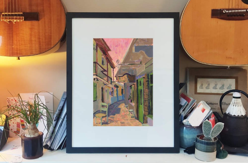 221013 Skopelos Street Scene. Original Study Artwork. product image (2)