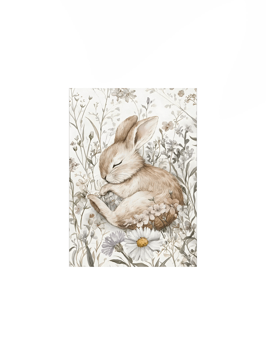Sleeping Brown Bunny in Daisies and Wildflowers product image (2)
