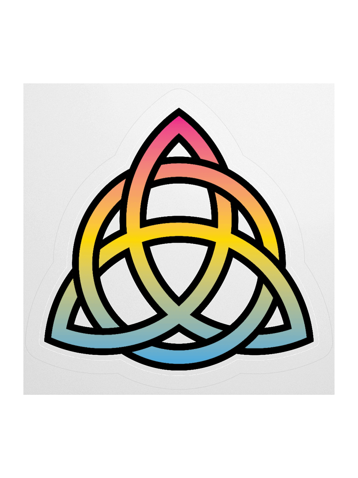 Pansexual Pride Gradient Celtic Knot Sticker product image (2)