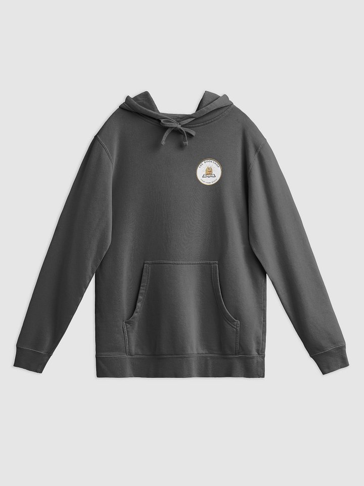 Hamster on a book pigment dyed hoodie product image (7)