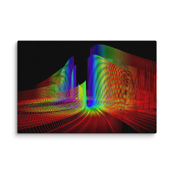 Sparse Spectral Spaceport Zeta - Diffraction Curves Physics Art Canvas Print product image (1)