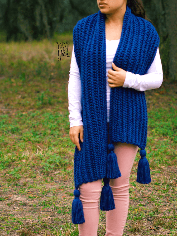 Knit-Look Crochet Scarf - PDF Crochet Pattern & Video Tutorial product image (7)