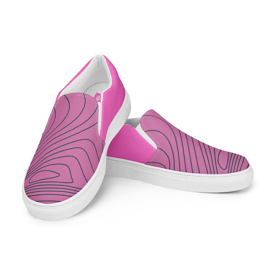Pink Wave Men's Canvas Slip-Ons product image (6)