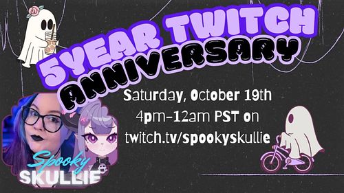 Oh my goodness it's already been 5 years?! 😳
Join me tomorrow from 4pm-12am PST for games, giveaways and giggles to celebrate...