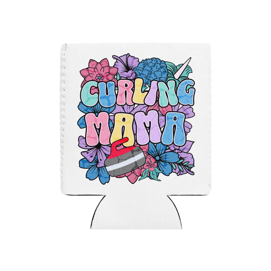 Curling Mama Floral Can Cooler product image (1)