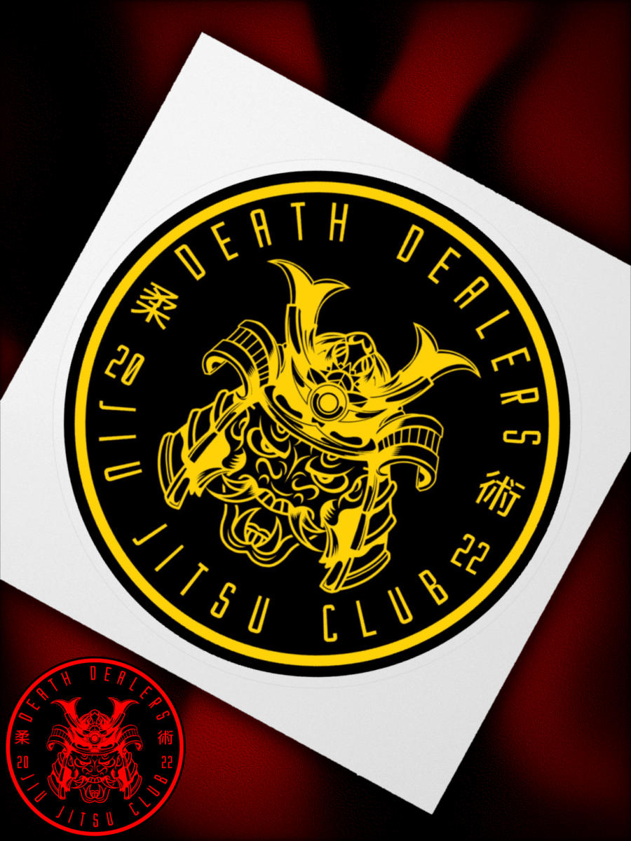 Death Dealers - Round Logo (Black And Yellow) Sticker product image (1)