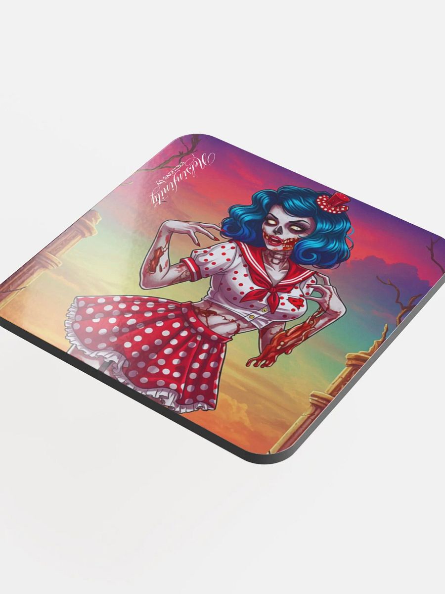 V3 Zombie Pinup Glossed Cork Coaster (Top) product image (4)