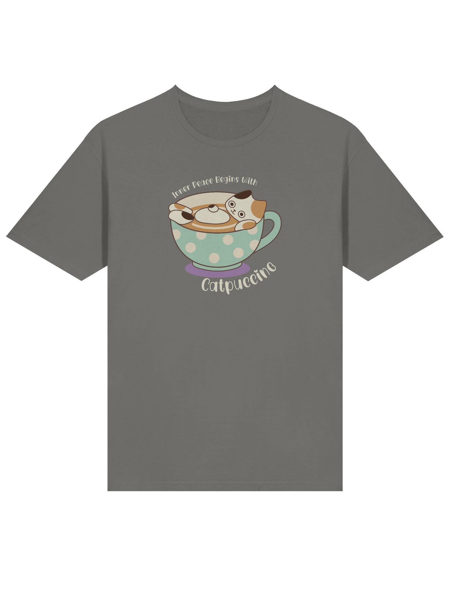 Catpuccino Cat - Unisex Adult Super Soft Lightweight T-shirt product image (13)