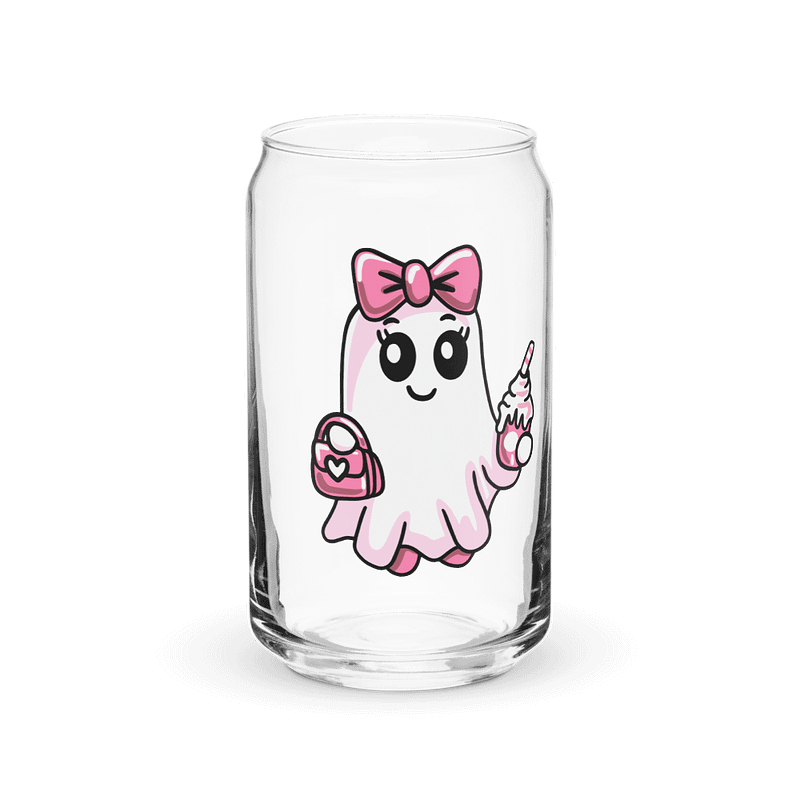 Cute Ghost 16oz Can-Shaped Drinking Glass