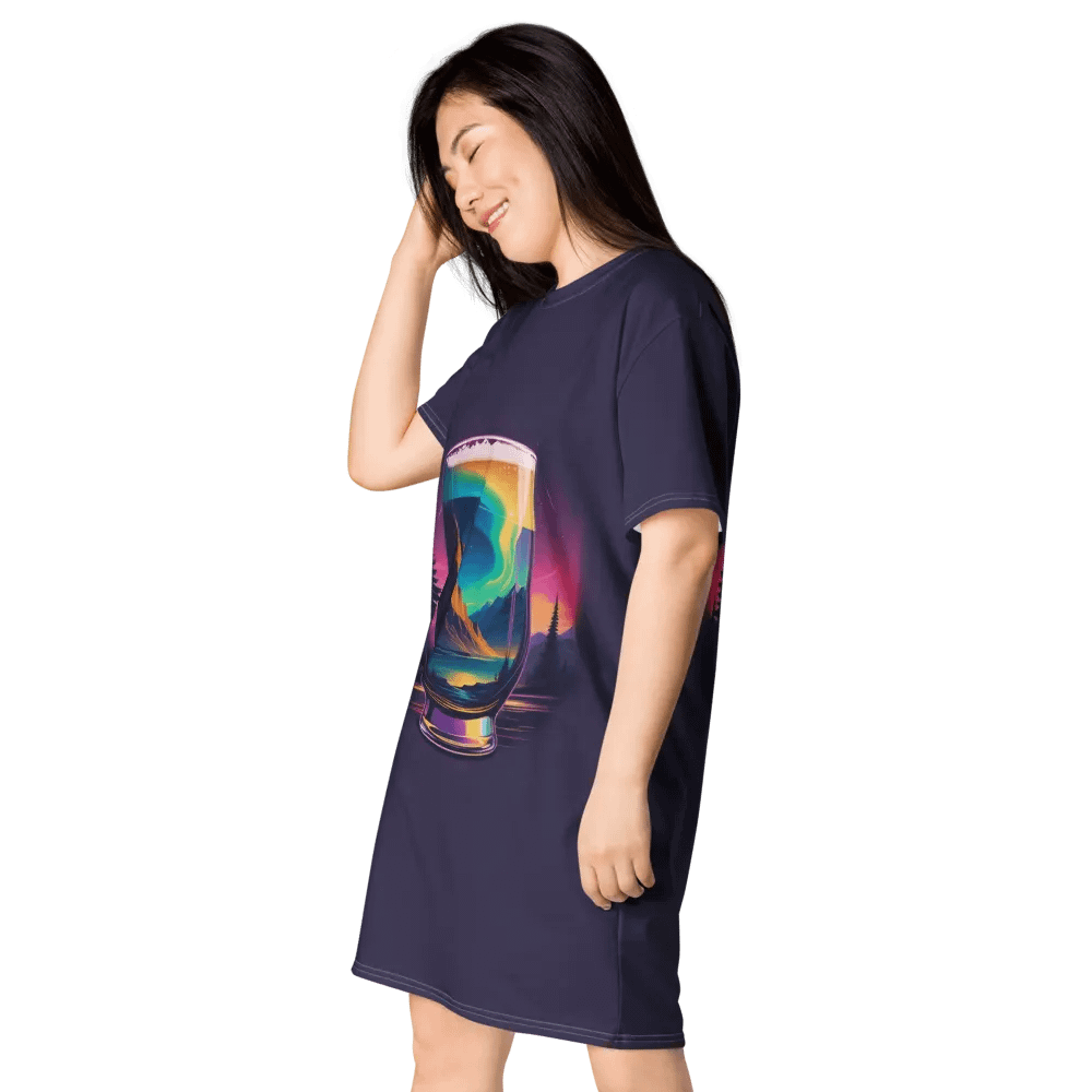 Beer Sunset All Over Print T-shirt Dress product image (6)