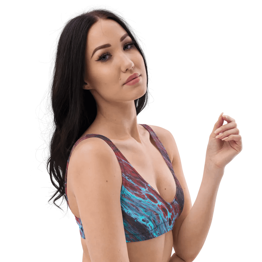 Crimson Tide - All-Over Print Recycled Padded Bikini Top product image (4)