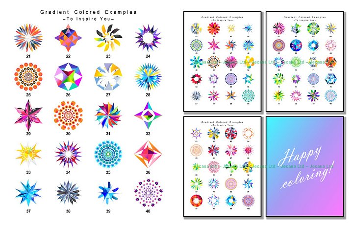 100 Geometric Mandala Coloring Pages | PDF | Digital File | Series GM2025 Vol. 2 product image (2)