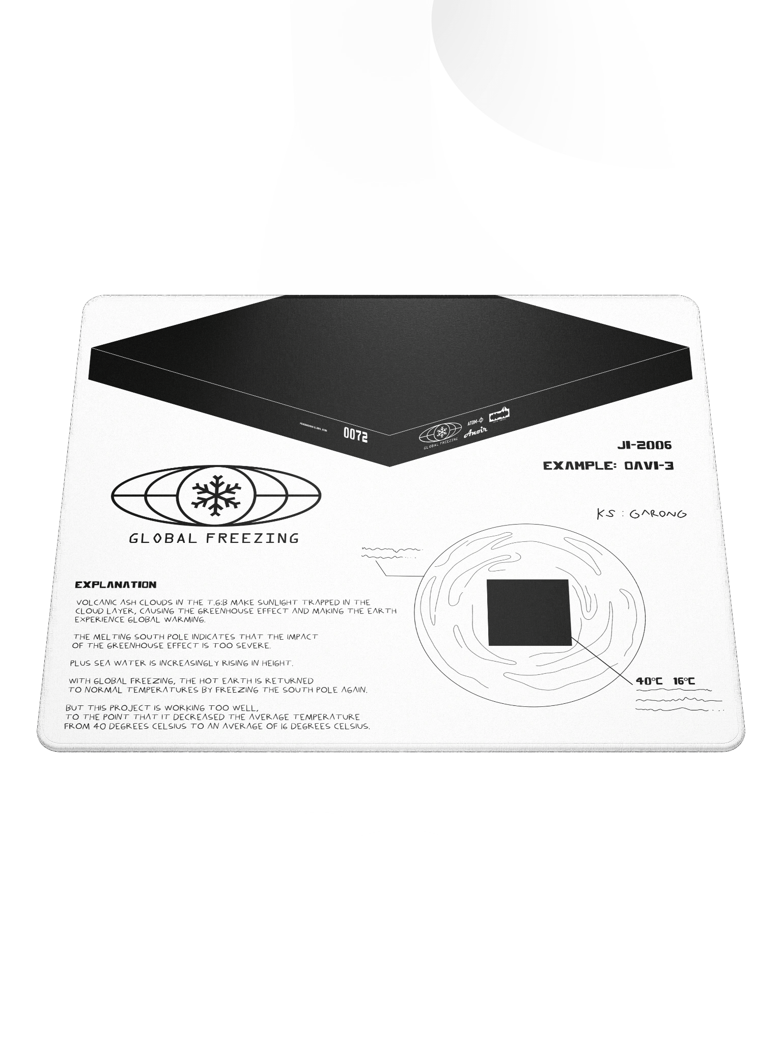 DESKMAT | GLOBAL FREEZING (WHITE EDITION) product image (3)