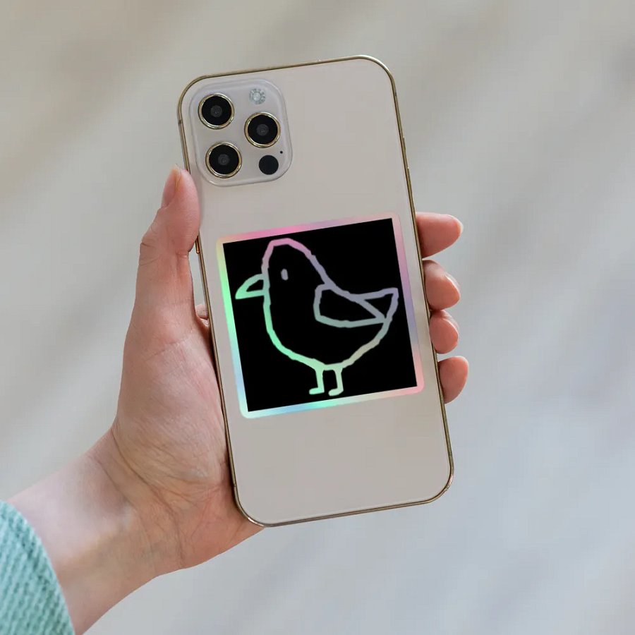 Holographic Finch Sticker product image (6)