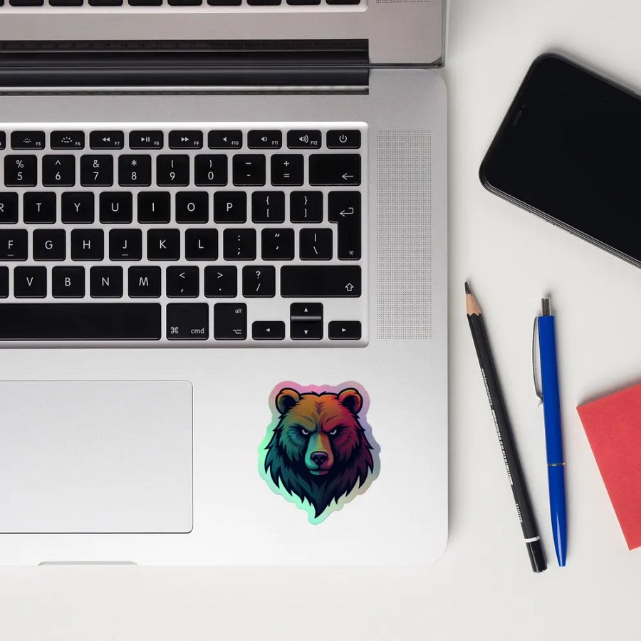 Fierce Bear Holographic Sticker Sheet product image (12)