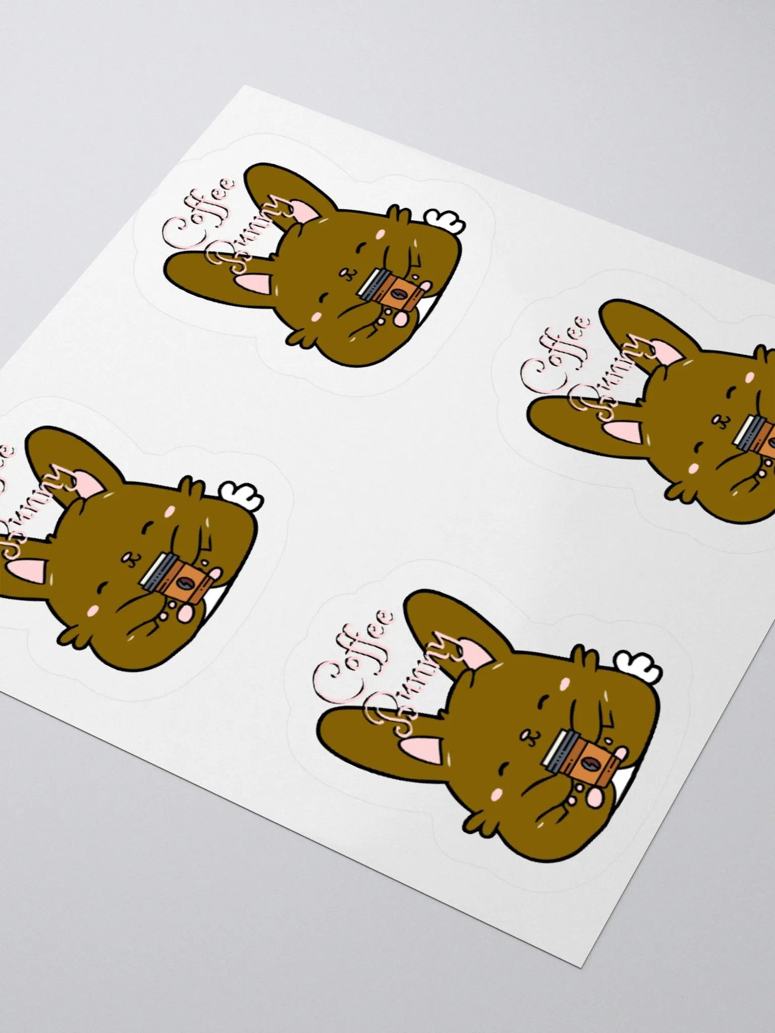 Traditional Coffee Bunny Stickers product image (7)