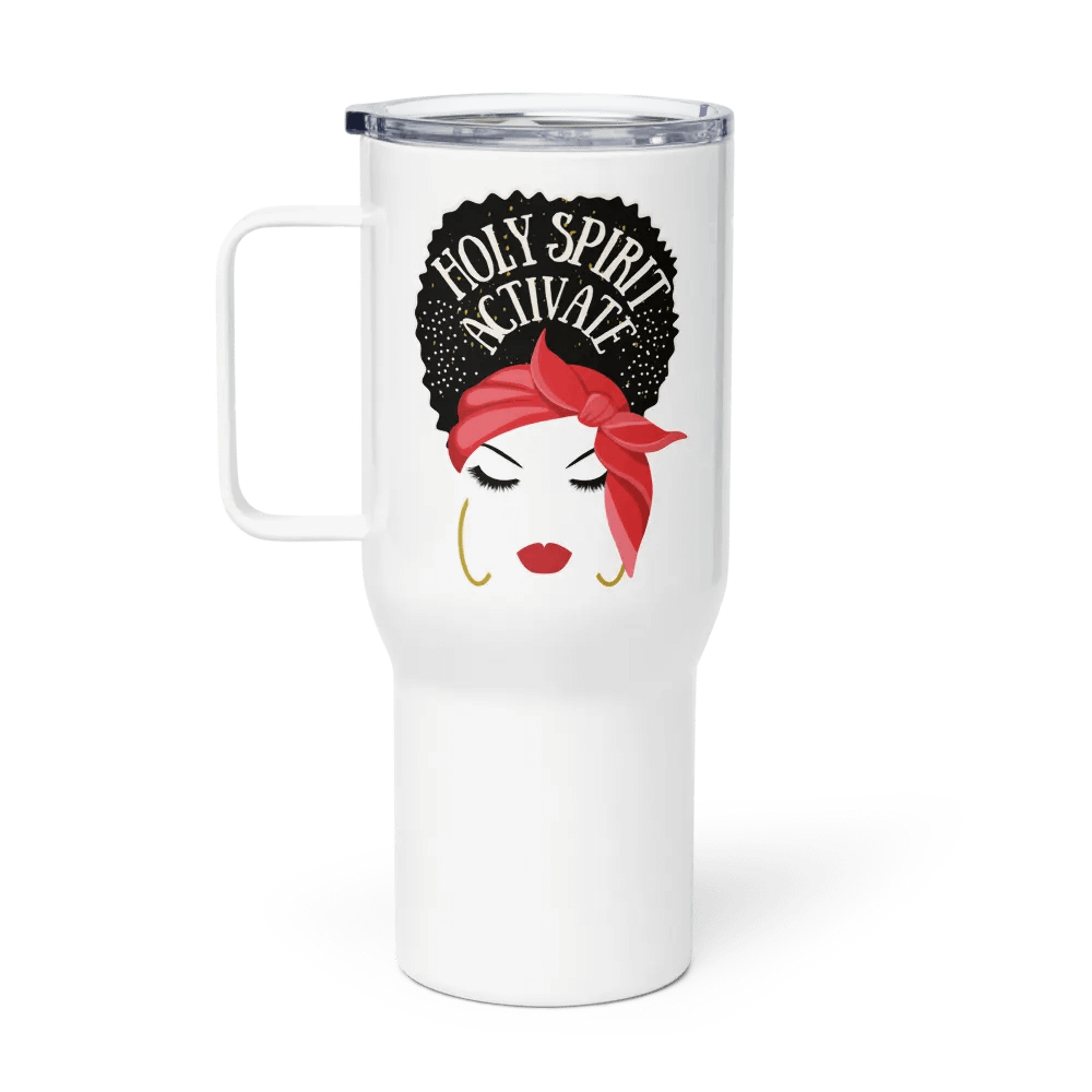 Red- Holy Spirit Activate 25 OZ Stainless Steel Tumbler With Handle product image (5)