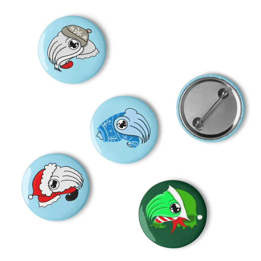 Winter Holiday Cuttlefish Pin Set product image (4)