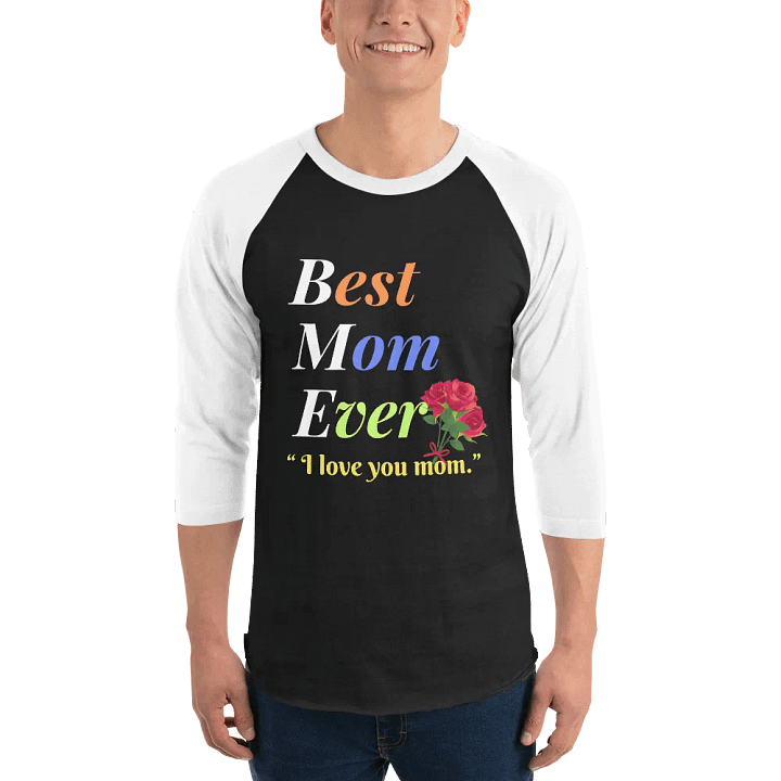 Best Mom Ever Tultex Fine Jersey Raglan Tee product image (1)
