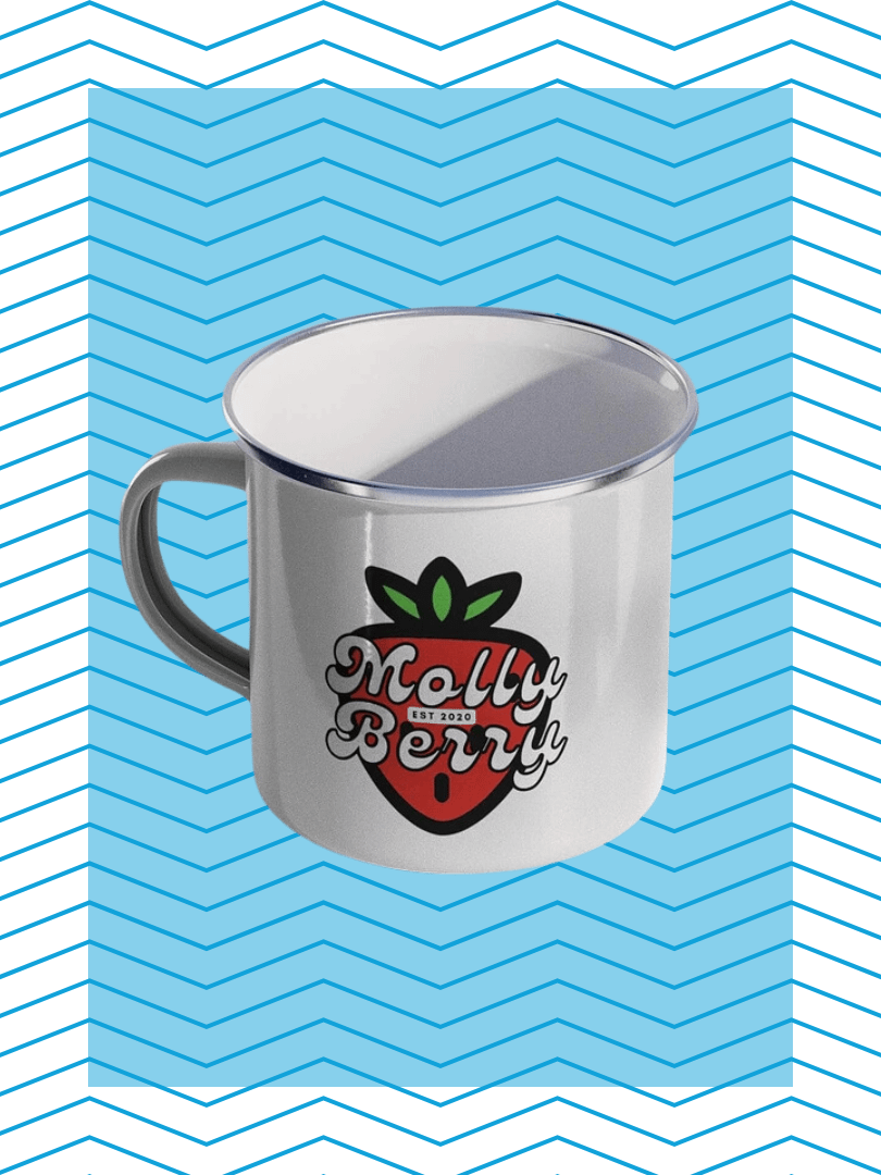 GroovyBerry Enamel Mug product image (1)