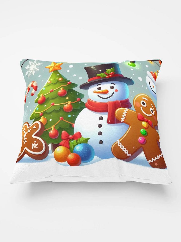 Festive Snowman Holiday Pillow product image (1)