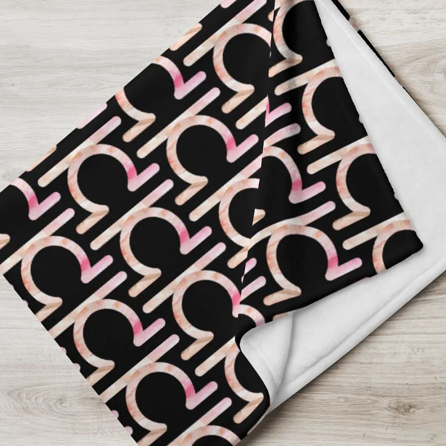 Libra Earth-tone Sigil Black Throw product image (5)