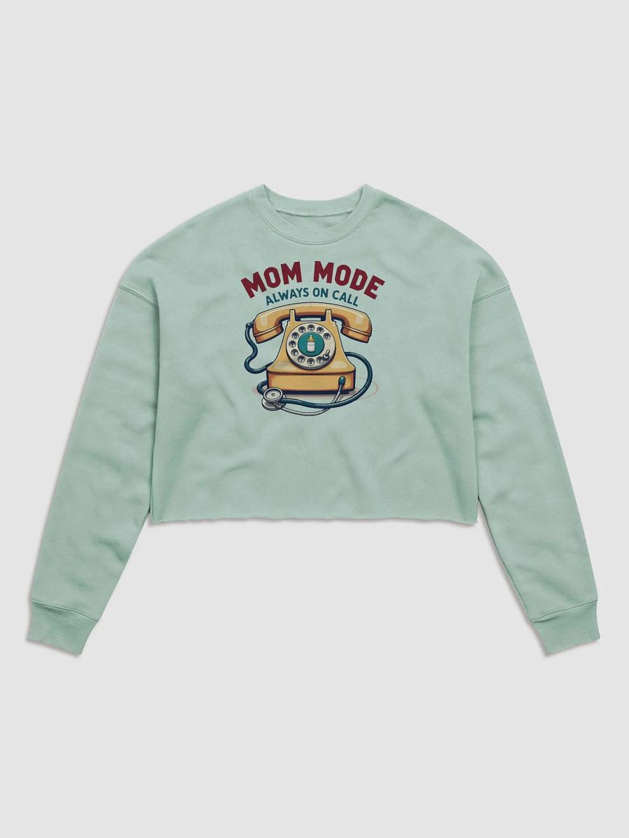 Mom Mode Vintage Telephone Crop Sweatshirt product image (1)