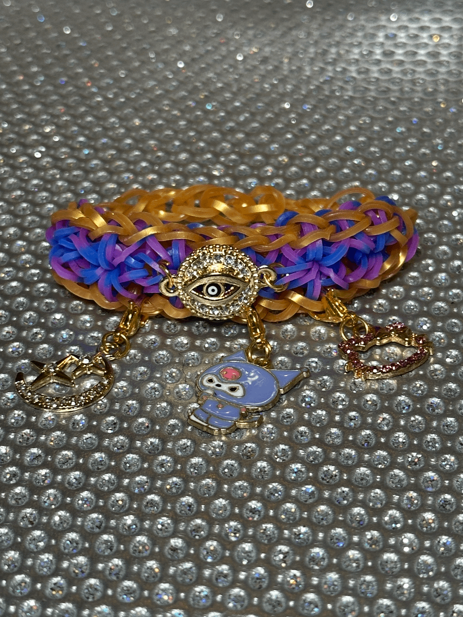 Purple Ninja Evil Eye Elastic Band Bracelet product image (5)