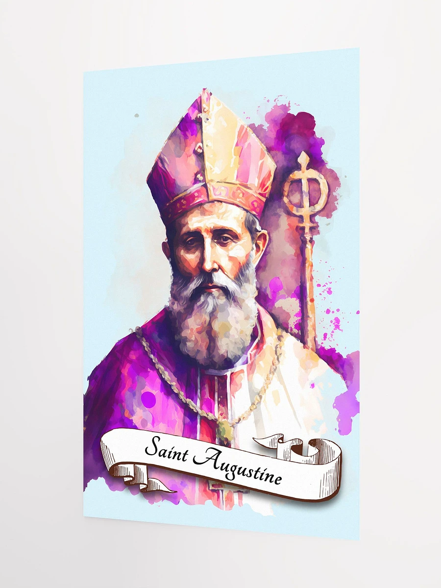 Saint Augustine Of Hippo Patron Saint of Brewers, Theologians, Priests, Printers, Sore Eyes Matte Poster product image (5)