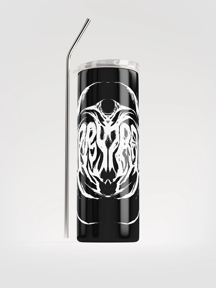 Furry Trash Metal Tumbler - white on black product image (1)