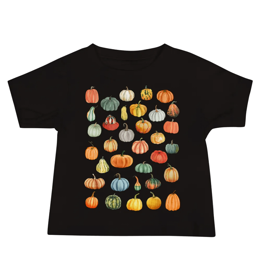 Watercolor Squash & Pumpkin Collage Baby T-Shirt product image (1)