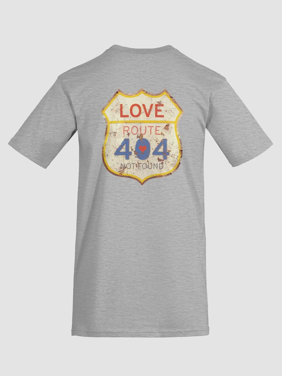 Love Route 404 Vintage Style (Back Print) Premium Heavyweight Tee, Unisex T-Shirt, Gift for Her Him Friends, Heart Broken Tee product image (37)