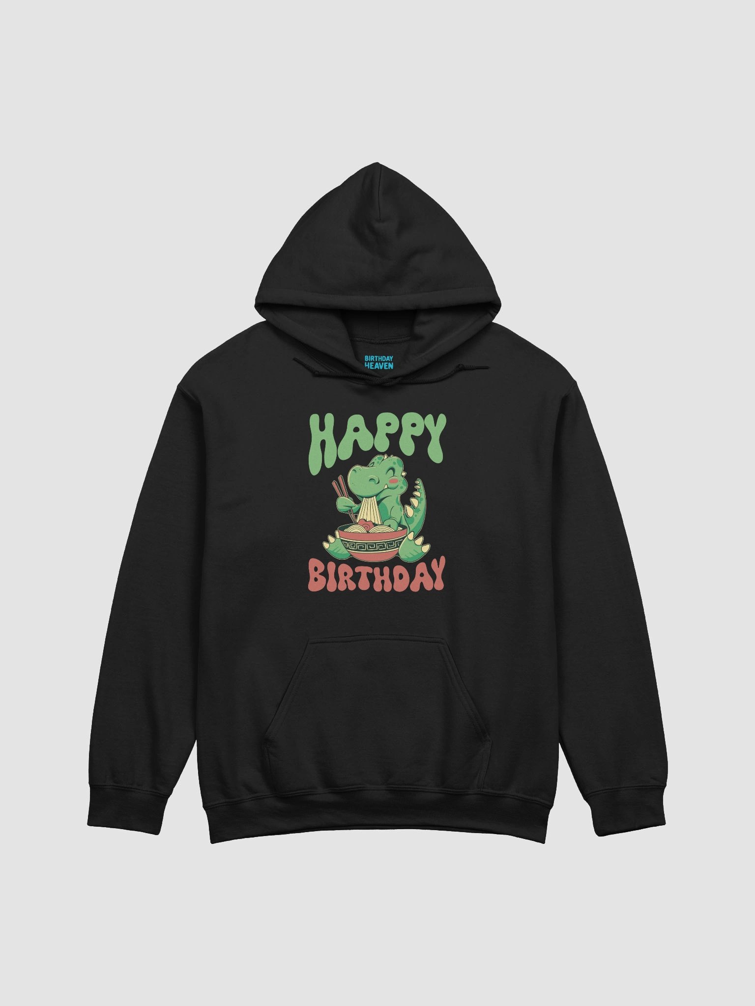 Happy Birthday (Dinosaur Eating Noodles) Hoodie product image (1)