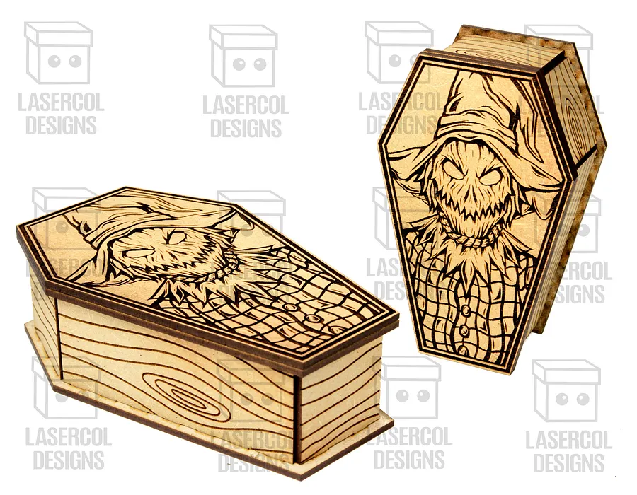 Halloween Coffin Box Set 4 (2 Sizes) - Laser Cut Files product image (2)