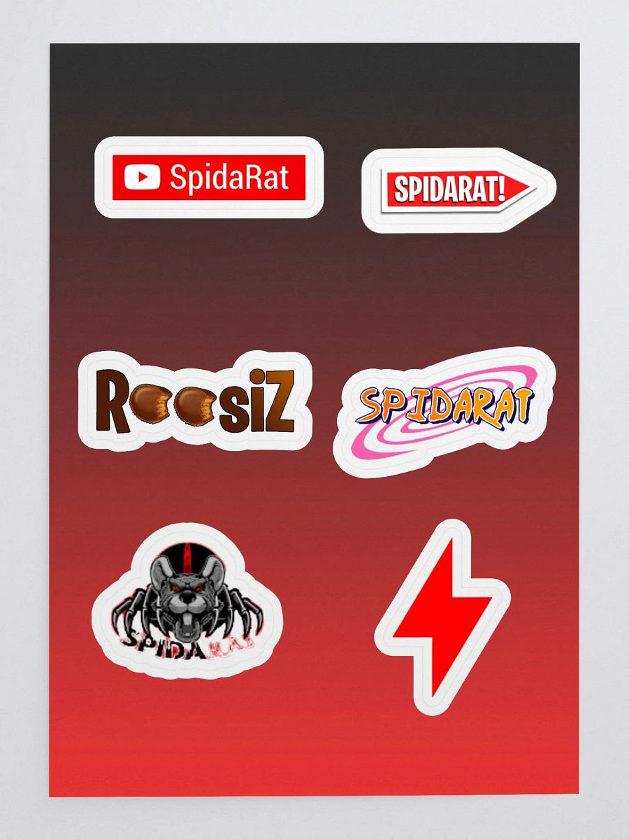SpidaRat Stickers | Red & Black background product image (3)