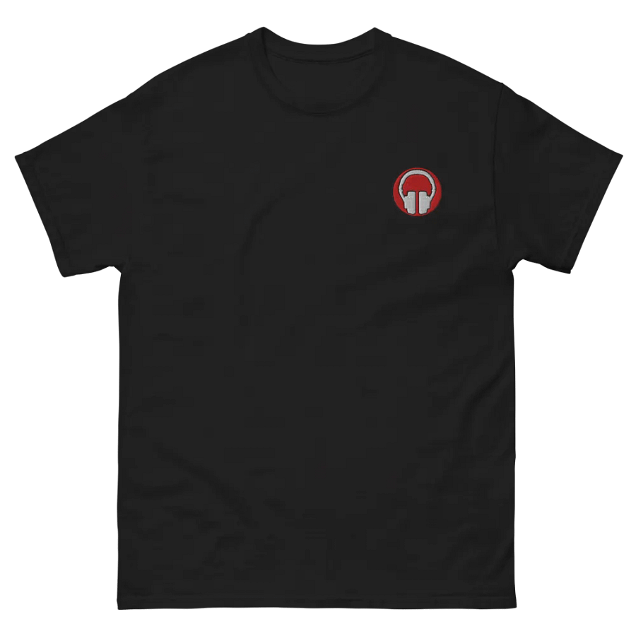Headphones Embroidered Gildan Heavyweight T-Shirt product image (13)