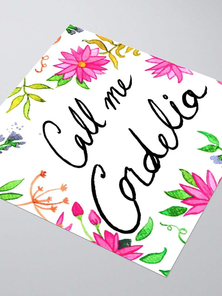 Call Me Cordelia – Pink Flowers Sticker product image (3)