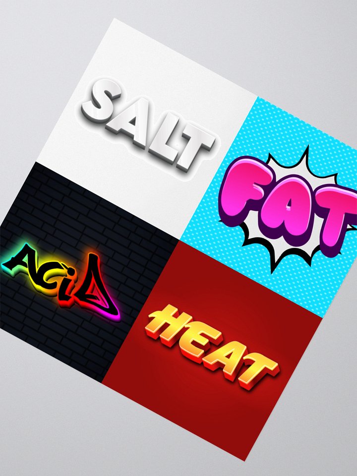 Salt Fat Acid Heat - Kiss Cut Stickers product image (4)