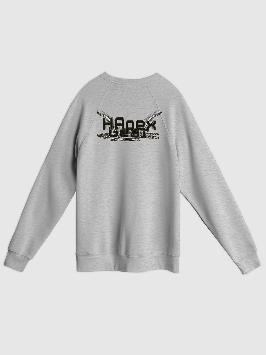 Unisex Sponge Fleece Raglan Sweatshirt - Black HApex Gear White Logo product image (8)